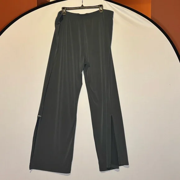 Susan Graver Women’s Liquid Knit Split Leg Pants with Hardware - Picture 5 of 8